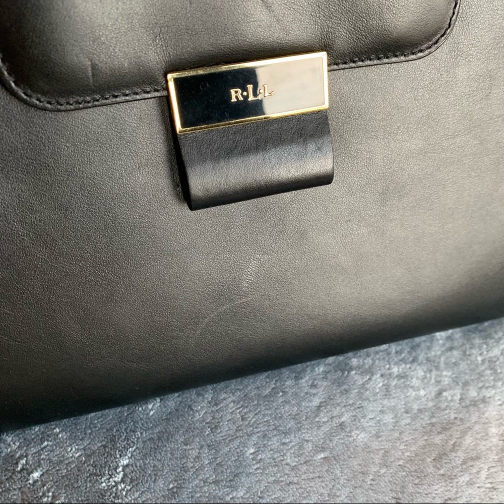 Ralph Lauren leather black shoulder bag - Picture 8 of 14
